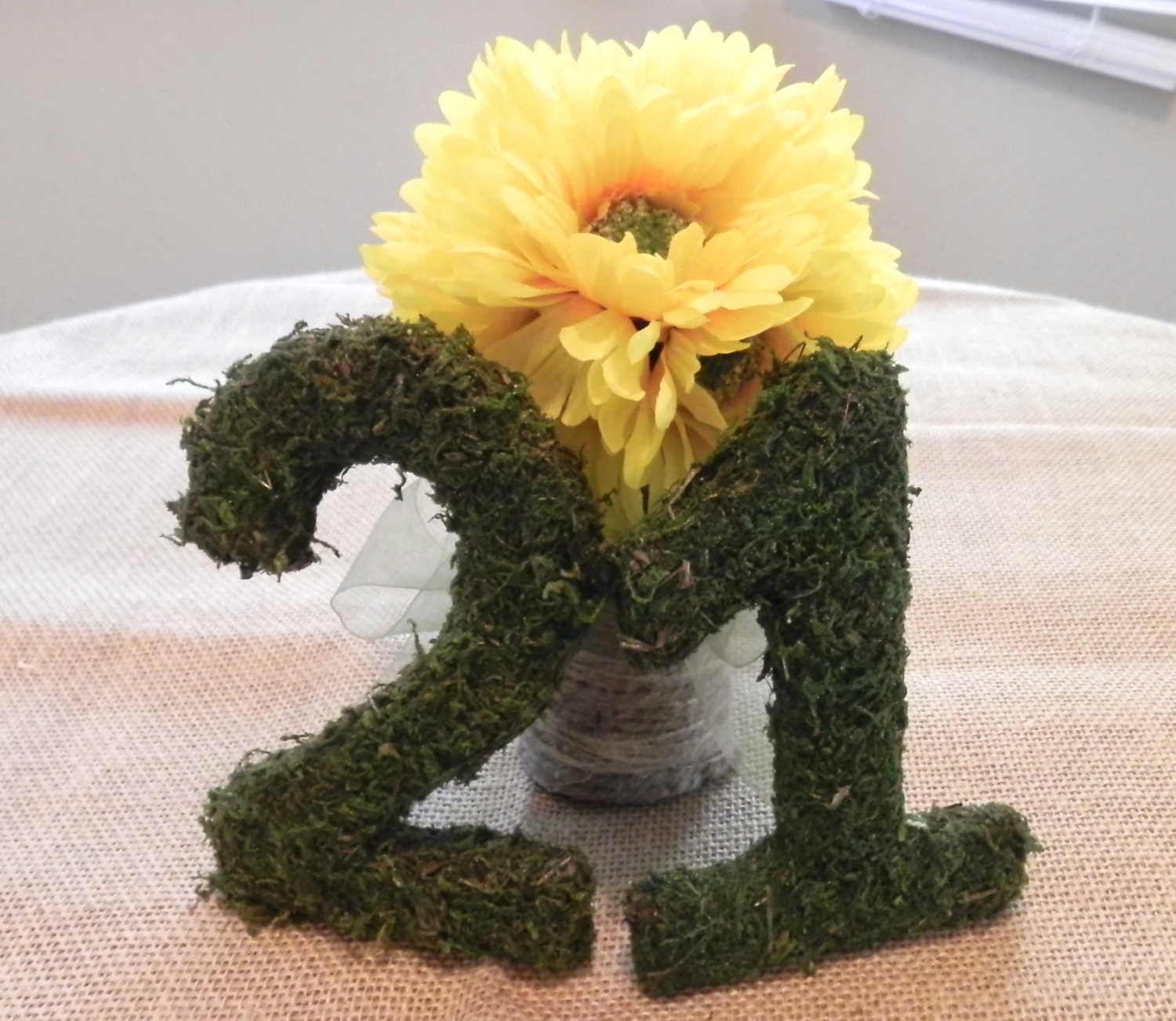 Moss Table Numbers Rustic Wedding Moss Letter Wreath Addition Home Decor