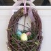 Easter Wreath Nest with sparkle eggs Grapevine READY TO SHIP