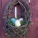 Easter Wreath Nest with sparkle eggs Grapevine READY TO SHIP