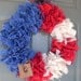 Patriotic Burlap Wreath American Flag Design XL 26'' - Memorial Day - 4th Of July - Patriotic Burlap