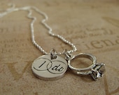 I do necklace engagement  charm necklace silver plated ball chain necklace