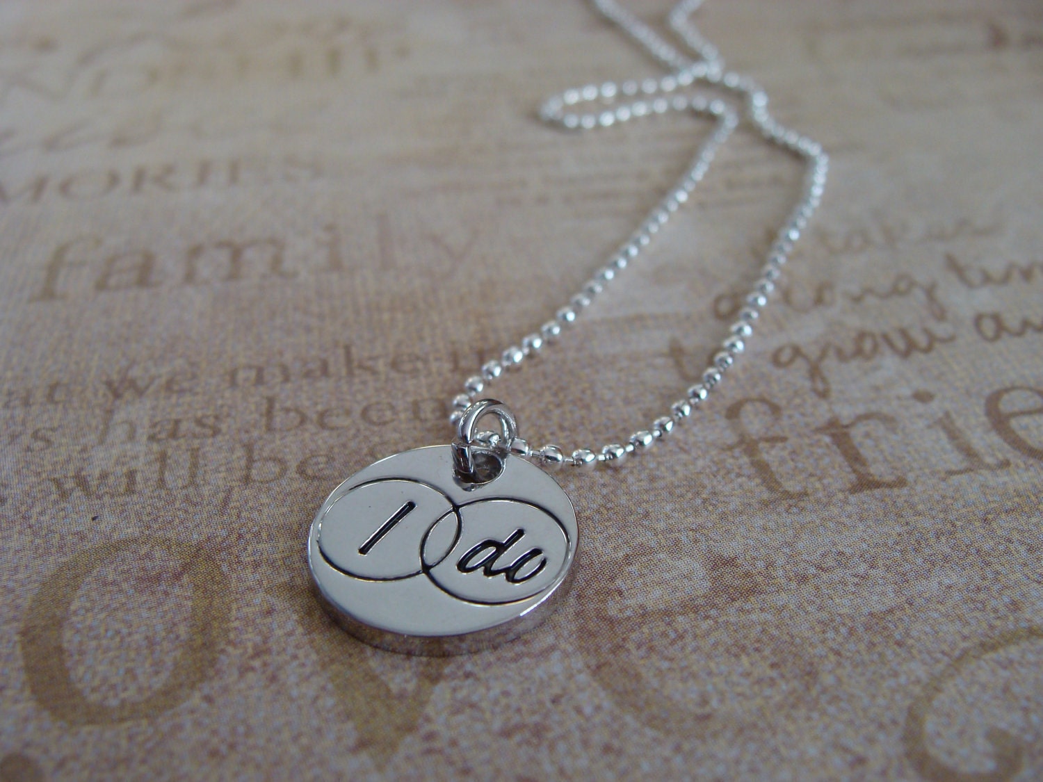 I do necklace engagement charm necklace silver plated ball chain necklace