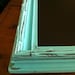 Hand Painted Turquoise Chalkboard 11x13 Unique Upcycled Frame. Custom sizes available