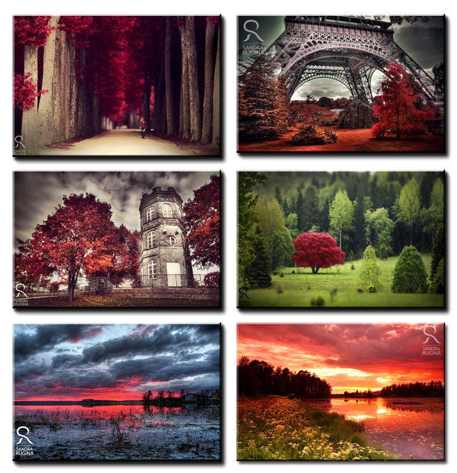 6 greeting cards of your choice, 10cm x 15cm, high quality art photography prints, 4in x 6in, 6 pieces, folded greeting cards