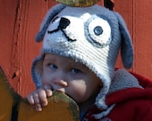 Crochet  Photo  prop  "PUPPY "hat.Newborn to 99 y