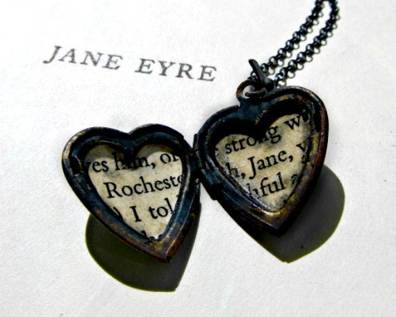 Jane Eyre Heart Locket - PhoenixAndHawkstag