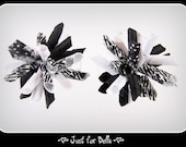 Black & White Zebra Korker Dog Bows