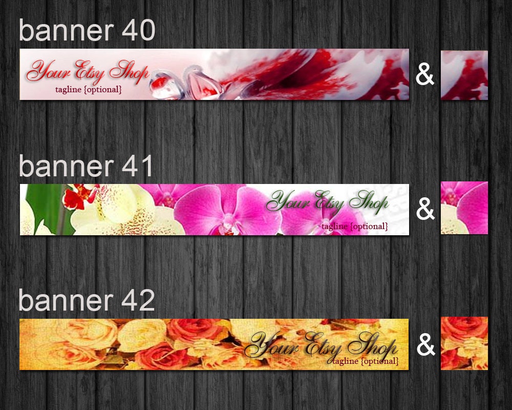 Etsy Shop Banners - Banner and Avatar -  Made to Order
