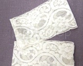 Wedding White Garter - Sateen stretch lace best for holding up thigh high socks (1 Pair)  - Neo Classical Sock Accessories