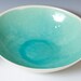 Large Turquoise and White Ceramic Bread Bowl 9 3/4 inches - great gift for bakers for rising bread