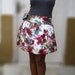 ON SALE Spring Blueberry Splash Abstract Floral Mini Skirt