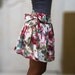 ON SALE Spring Blueberry Splash Abstract Floral Mini Skirt