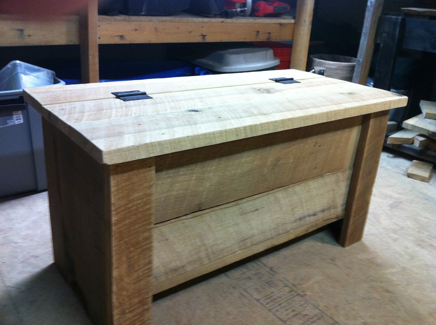 Reclaimed Oak & Poplar Barnwood Chest Trunk
