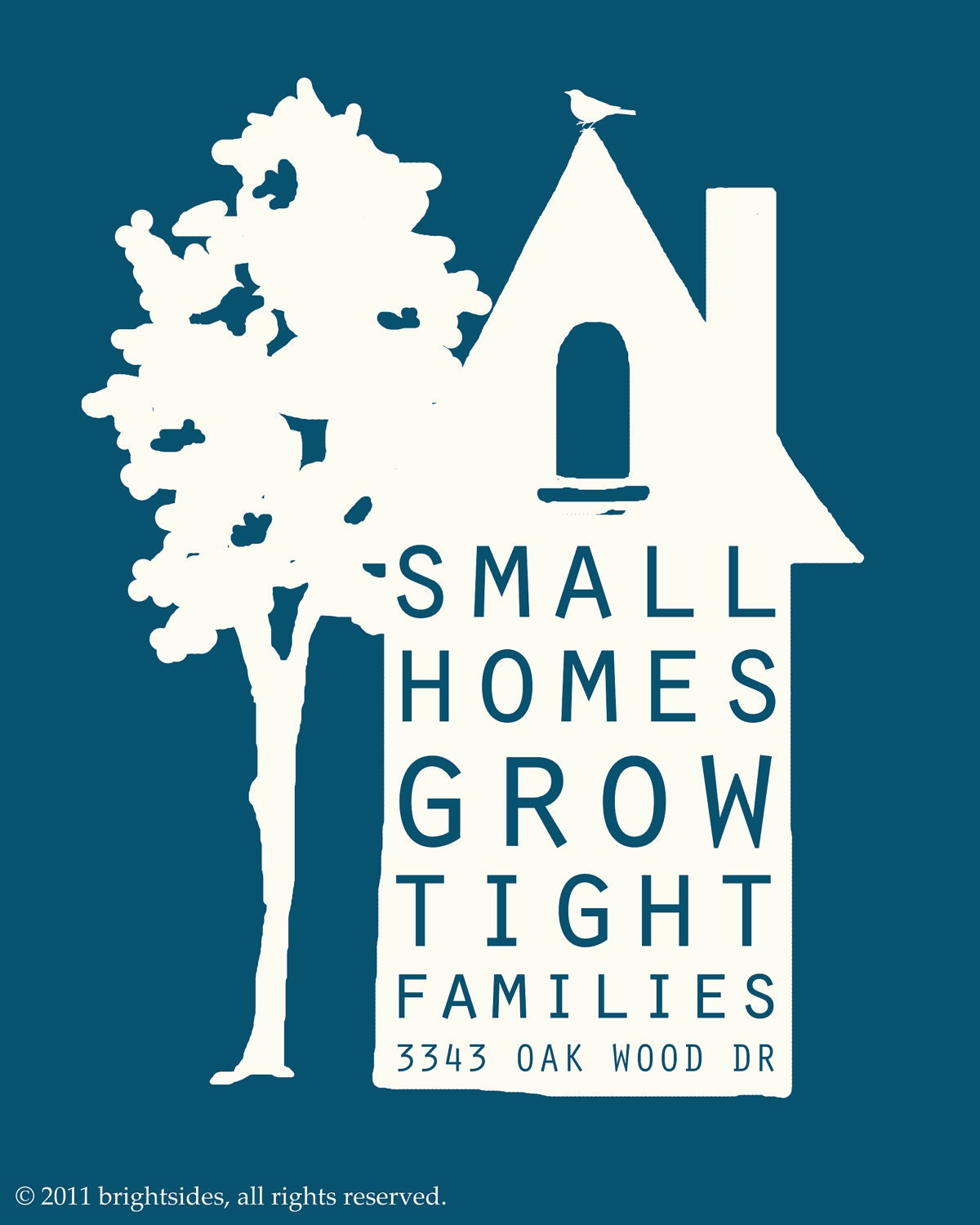 small homes - 8x10" - customizable - Mother's Day gift