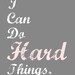 I Can Do Hard Things - 8x10" - charcoal & pink - SALE