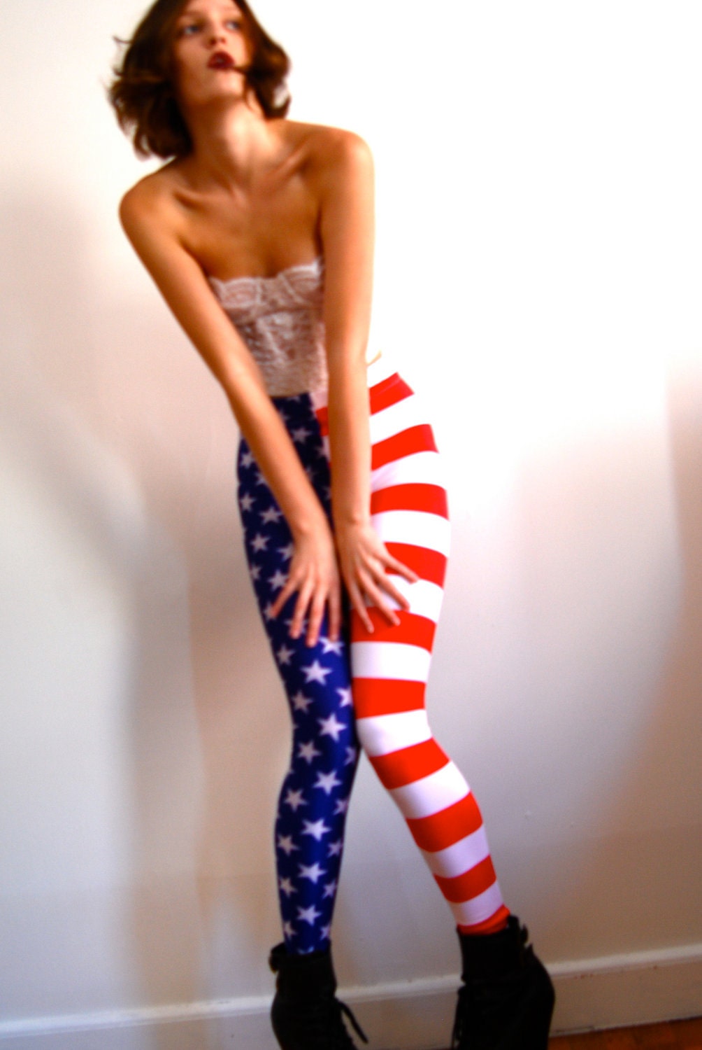 Women Leggings American Flag Stars and Stripes leggings