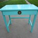 Aqua Side Table, Desk or Vanity