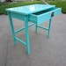 Aqua Side Table, Desk or Vanity