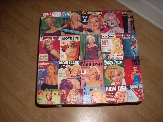 Marilyn Monroe Decoupaged Side Table