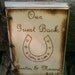 Rustic Chic Wedding Guest Book or Words of Wisdom Book Personalized