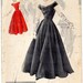 1950 Sweetheart Neckline Fitted Bodice Gown and Surplice Bodice Princess Dress - Complete Original Pattern Copy