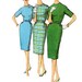 1960s - One Piece Dress w/Sleeve Variation and Kick Pleat - Simplicity 3574 - Complete Original Vintage Pattern