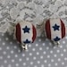 stars and stripes handmade button clip-on (or pierced) earrings