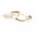 Brass Bangles Cuff Set / hand-formed brass bangle bracelets / hammered arrow design / the shiny tribal & matte gold pierced cuff gift set