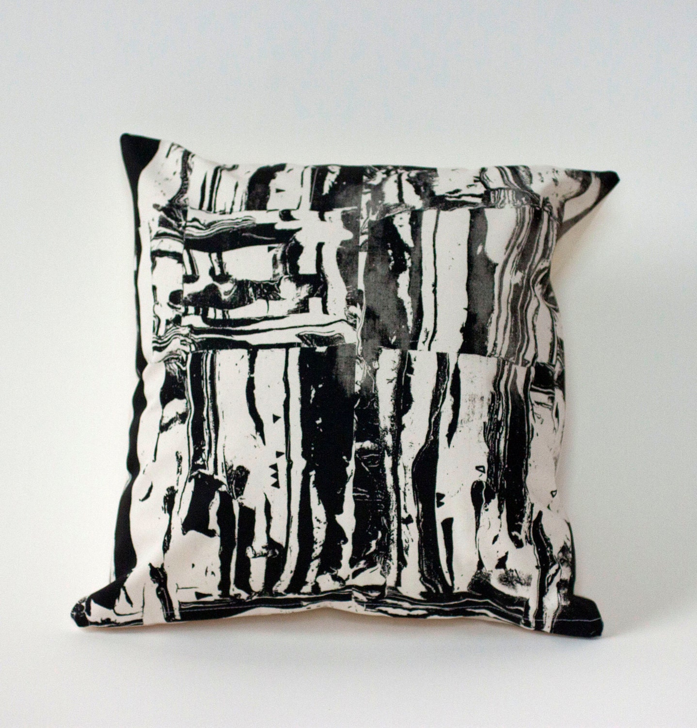 Clay Shapes Hand-Printed Pillow Cover