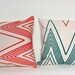 Double Chevron Hand-Printed Pillow cover