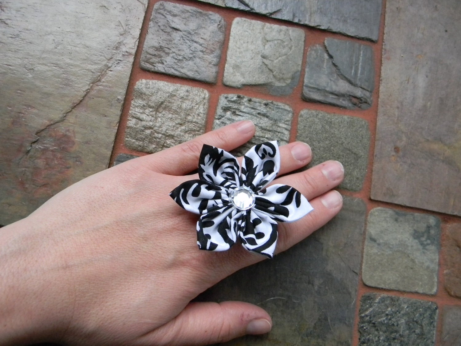 Fabric Flower Ring