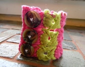 Cotton Crochet "Broom-Stick Lace" Cuff Bracelet