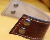 Hammered Leather Cuff Bracelet "Red Mahogamy" Carved Tooled Recycled Stitched Wristband Black Brown Rustic Jewelry OOAK Distressed Vintage