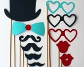 Photo Booth Props - 12 Piece - Party Props