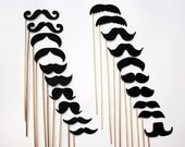 Mustache on a Stick - 20 Piece Set - Photo Booth Props