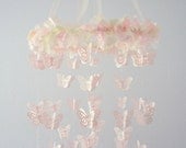Strawberries & Cream Butterfly Mobile- Nursery Mobile, Crib Mobile, Nursery Decor, Baby Shower Gift