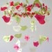Nursery Birds in Pinks Green & White- Nursery Mobile, Bird Nursery Decor, Baby Shower Gift