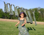 Lena Bean's Cap Sleeve Dress in Jade Flower
