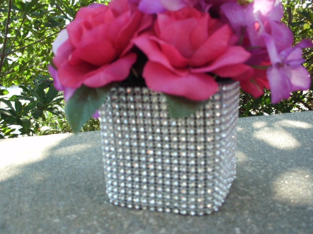 10 BLING Wedding Decorating Vases - Bouquet Holders, Centerpieces, Cocktail Hour Decor