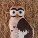 Forest Critters- Owl with Owlet- Eco Friendly- Woodland Gardening Animal- Mama and Baby- Endangered Species
