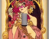 Woodstock Flower Child Music Poster Switchplate Cover - Single Jumbo size (323)