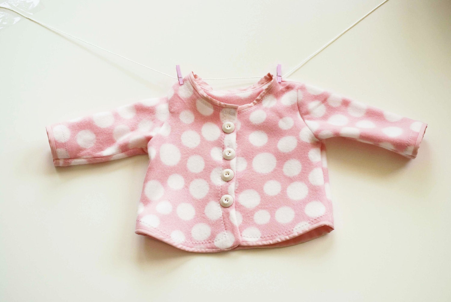 Baby Girl Jacket Baby Clothes Children Clothing Children Fall Winter Clothing Baby Shower Handmade Boutique Clothing  in Size 3M-6M.