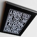 Fridge Magnet with Unicorn Quote in Black and White Subway Art