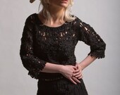 The Birds Hat - Black Crow Straw Hat with Flowers