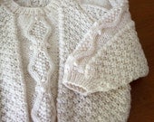 Vintage CABLE KNIT Cream  Pullover for BABY
