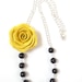Yellow Rose Necklace, Yellow Flower Necklace, Statement Necklace, Yellow Wedding Theme