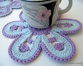 INSTANT DOWNLOAD PDF Crochet Flower Coaster, Beautiful Flower Coasters Crochet Pattern Pdf File, Tutorial Crochet Pattern number 25