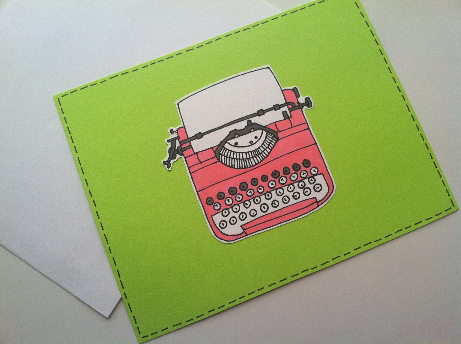 8 Piece Vintage Typewriter Stationery Set, 8 Cards & 8 Envelopes