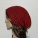 Everyday Extra Slouch Hat - Cranberry - made to order - long slouch hat