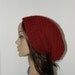 Everyday Extra Slouch Hat - Cranberry - made to order - long slouch hat